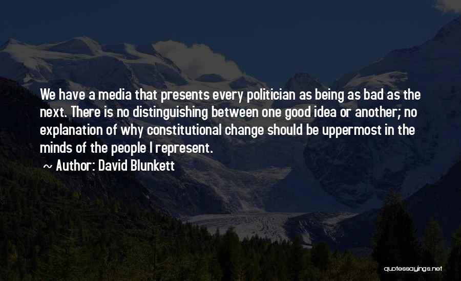 Should I Change Quotes By David Blunkett