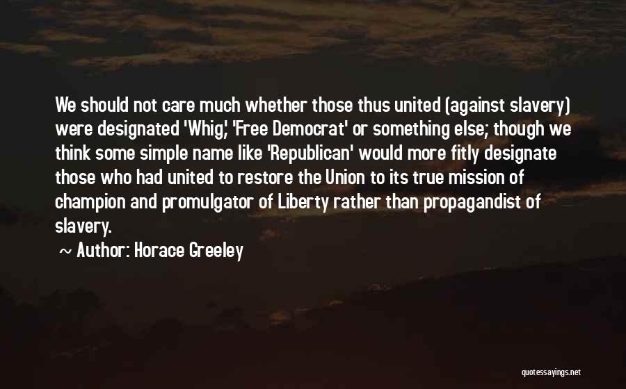 Should Not Care Quotes By Horace Greeley