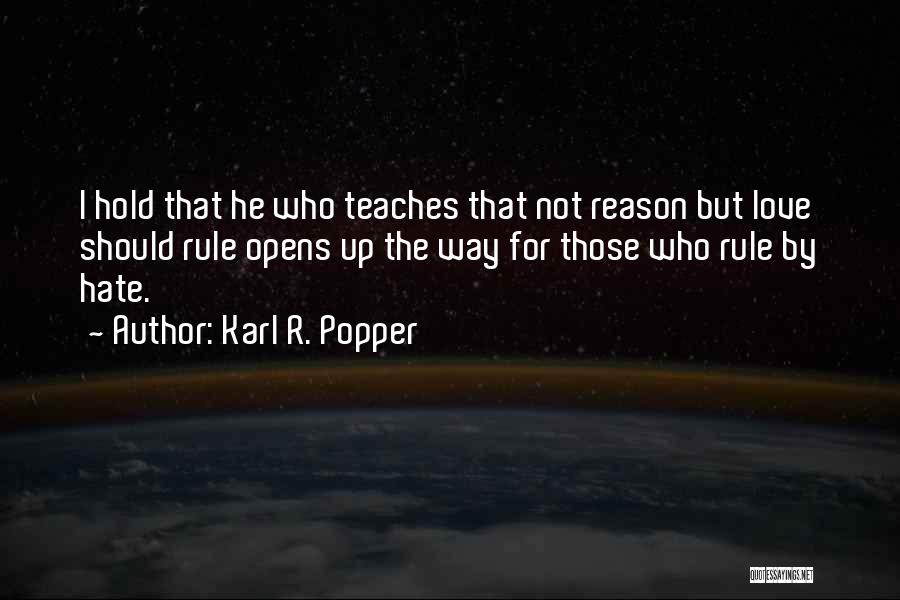 Should Not Hate Quotes By Karl R. Popper
