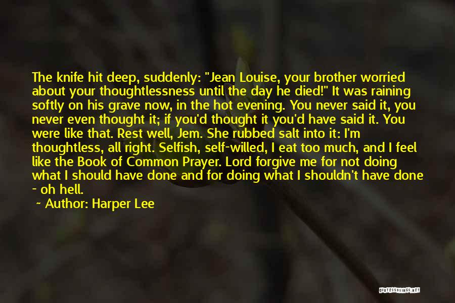 Shouldn't Have Done That Quotes By Harper Lee