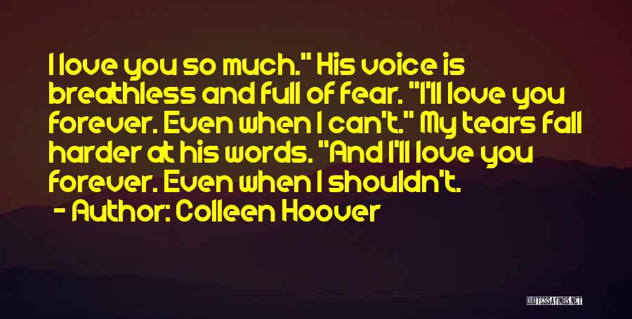 Shouldn't Love You Quotes By Colleen Hoover