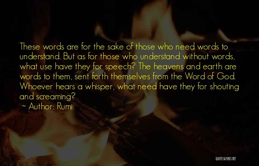 Shouting Quotes By Rumi