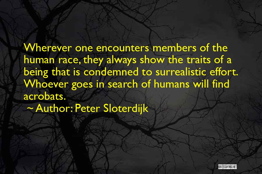 Show Me Effort Quotes By Peter Sloterdijk