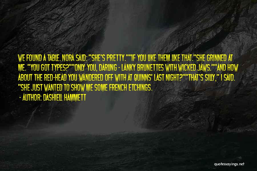 Show Me Some Quotes By Dashiell Hammett