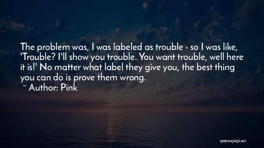 Show Them They're Wrong Quotes By Pink