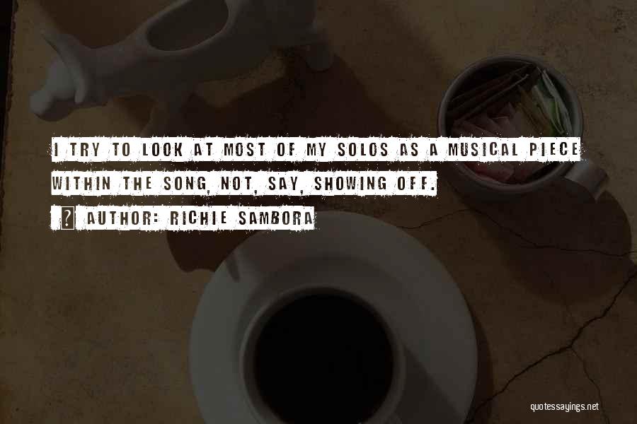 Showing Off Quotes By Richie Sambora