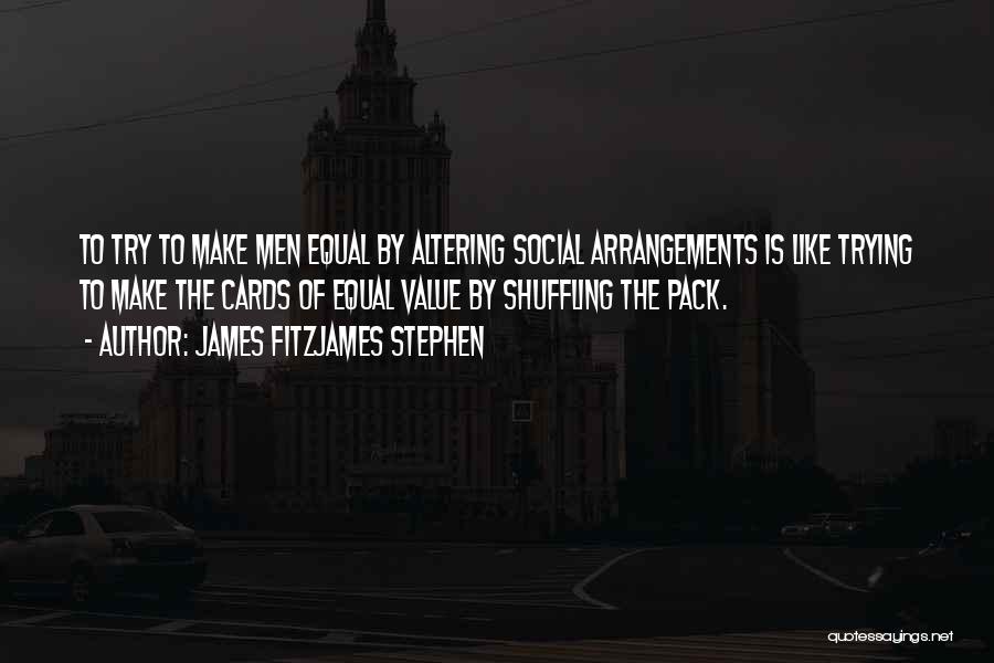 Shuffling Quotes By James Fitzjames Stephen