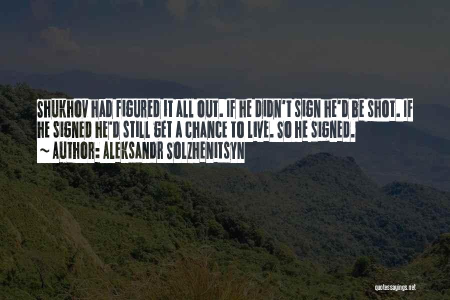 Shukhov Quotes By Aleksandr Solzhenitsyn