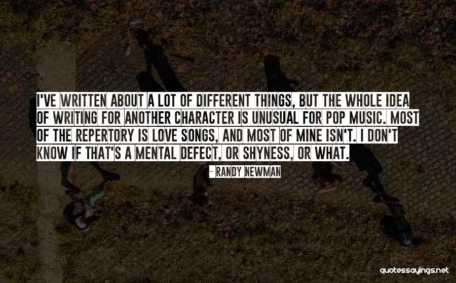Shyness Love Quotes By Randy Newman Shyness Love Quotes By Randy Newman