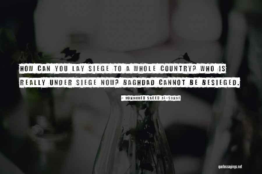 Siege Quotes By Mohammed Saeed Al-Sahaf Siege Quotes By Mohammed Saeed Al-Sahaf