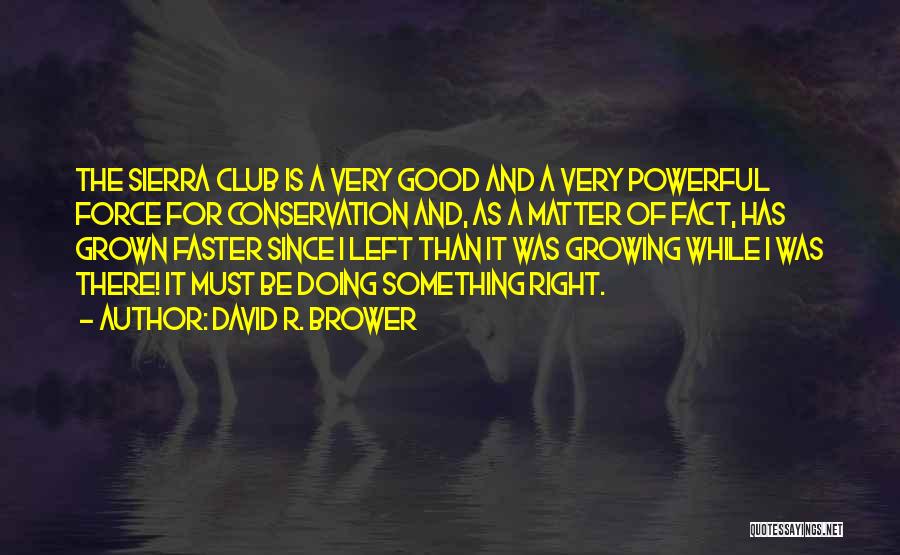 Sierra Club Quotes By David R. Brower