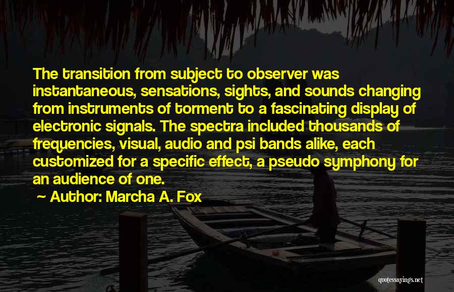 Sights And Sounds Quotes By Marcha A. Fox