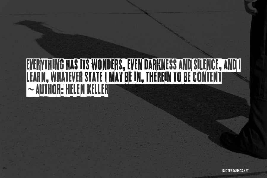 Silence And Darkness Quotes By Helen Keller