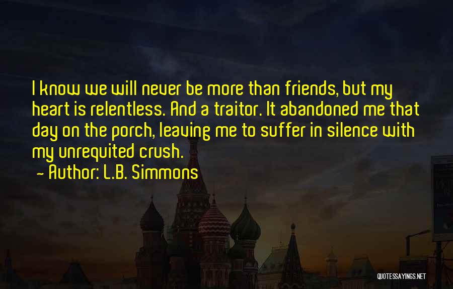 Silence And Friends Quotes By L.B. Simmons