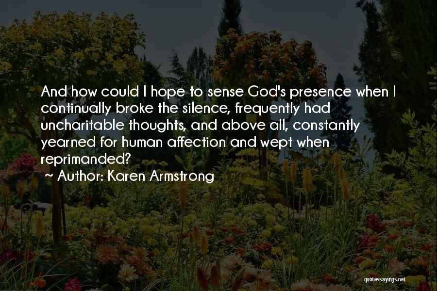 Silence And God Quotes By Karen Armstrong