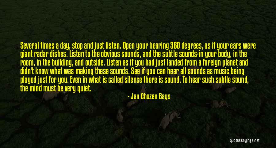Silence And Listening Quotes By Jan Chozen Bays Silence And Listening Quotes By Jan Chozen Bays