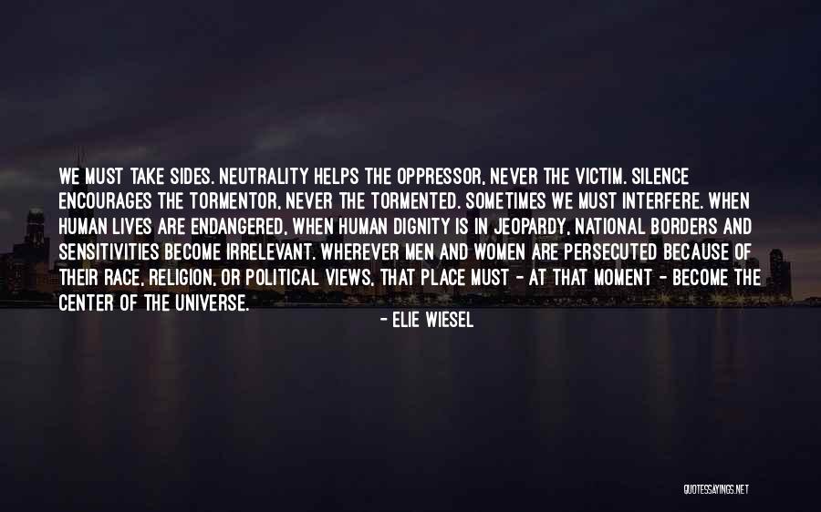 Silence Helps Quotes By Elie Wiesel