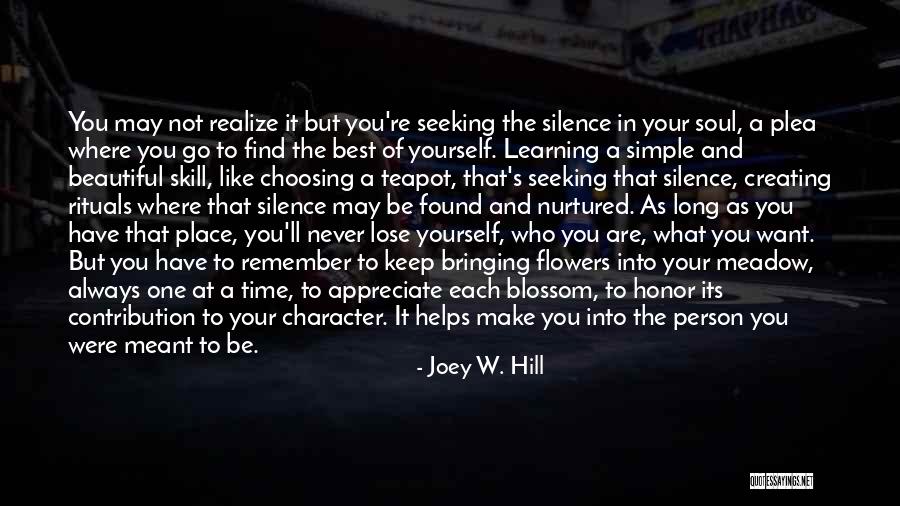 Silence Helps Quotes By Joey W. Hill