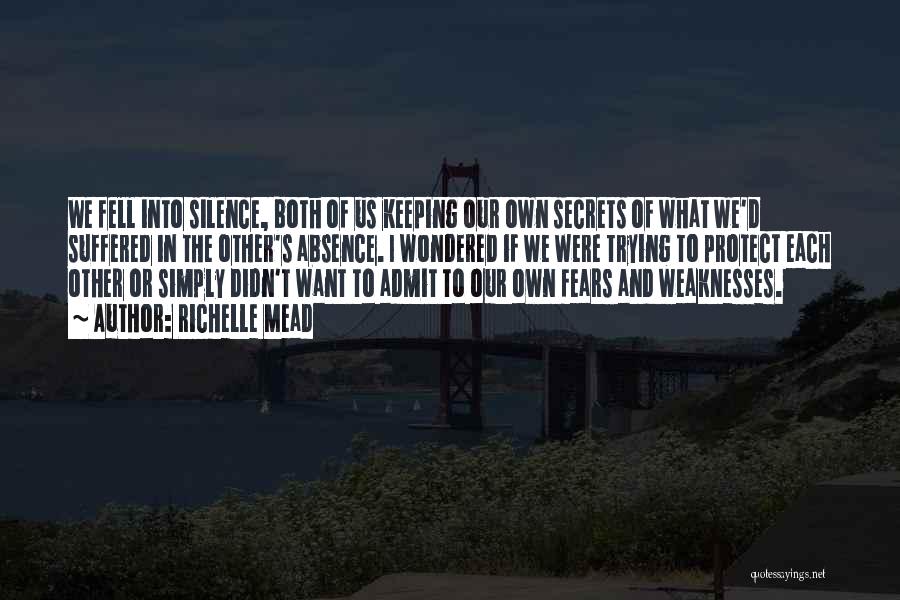 Silence In A Relationship Quotes By Richelle Mead