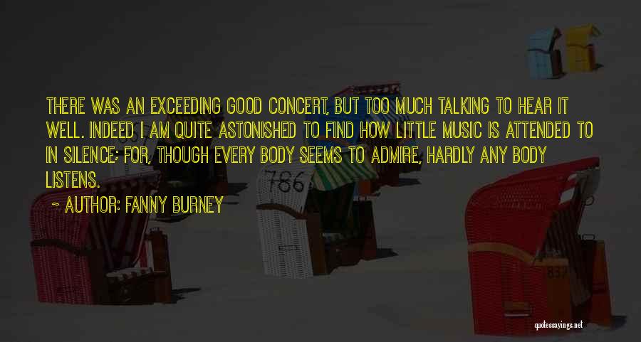 Silence In Music Quotes By Fanny Burney