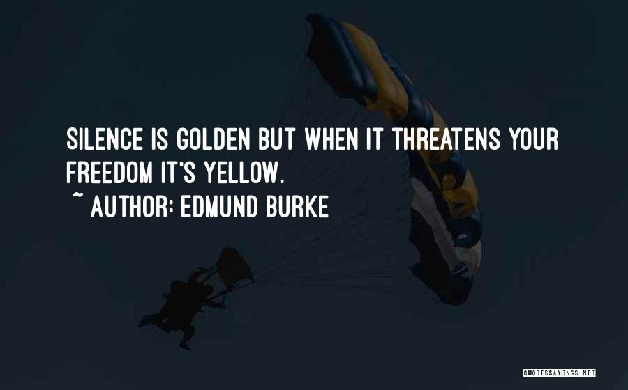 Silence Is Golden Quotes By Edmund Burke