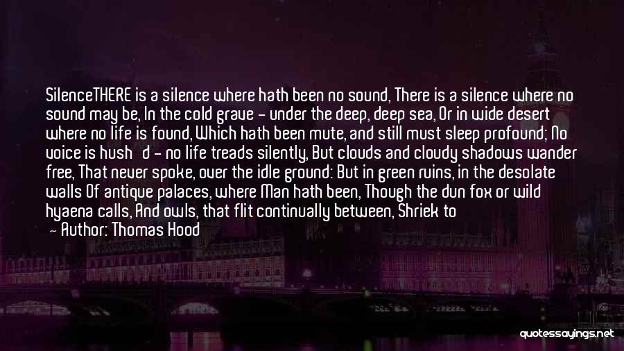 Silence Of Sea Quotes By Thomas Hood