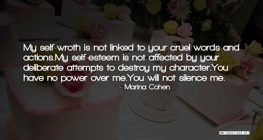 Silence Power Quotes By Marina Cohen Silence Power Quotes By Marina Cohen