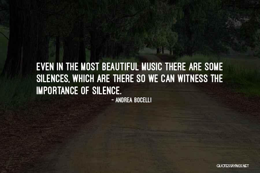 Silences Quotes By Andrea Bocelli