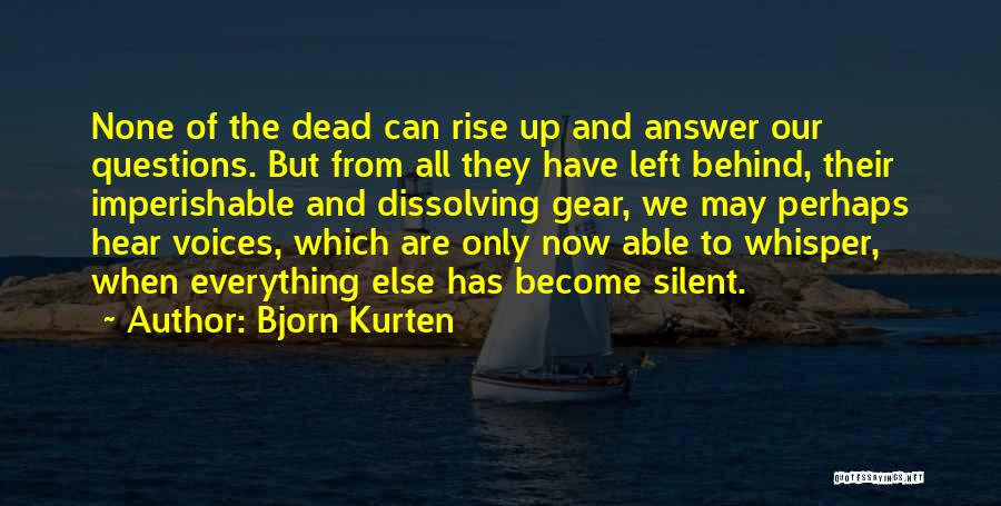 Silent Answer Quotes By Bjorn Kurten