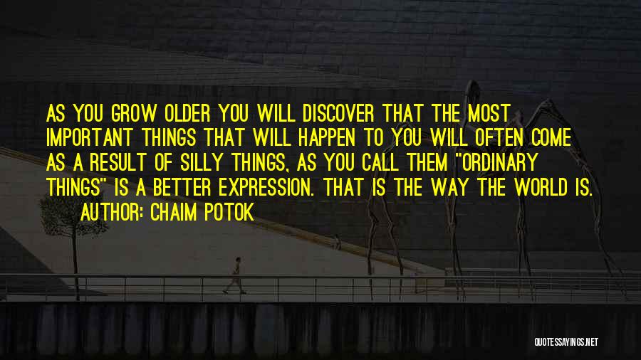 Silly Things Quotes By Chaim Potok