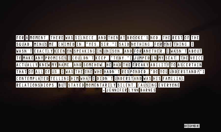 Silnece Quotes By Jennifer Lynn Barnes Silnece Quotes By Jennifer Lynn Barnes