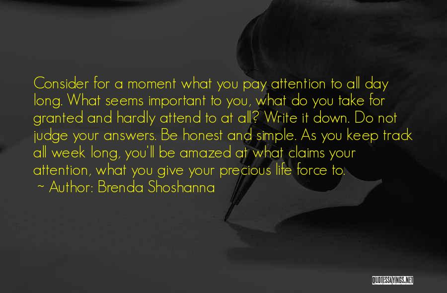 Simple Answers Quotes By Brenda Shoshanna