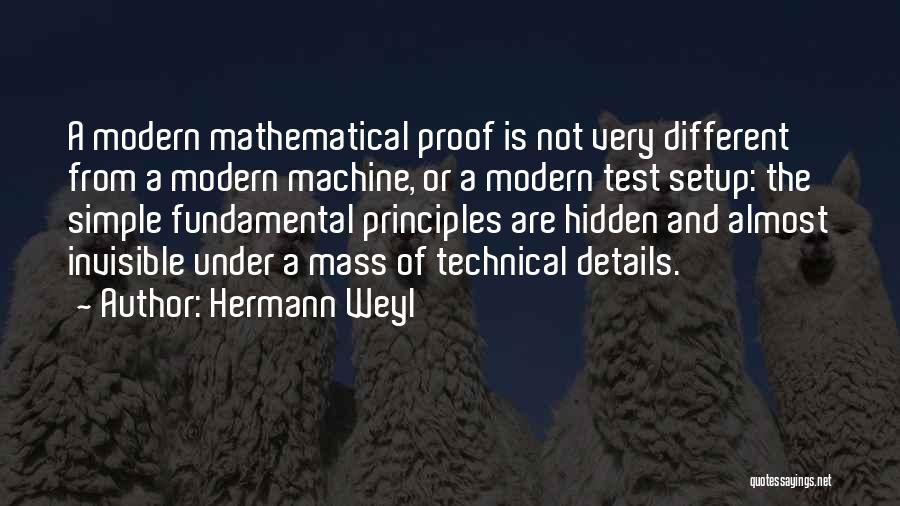 Simple Details Quotes By Hermann Weyl