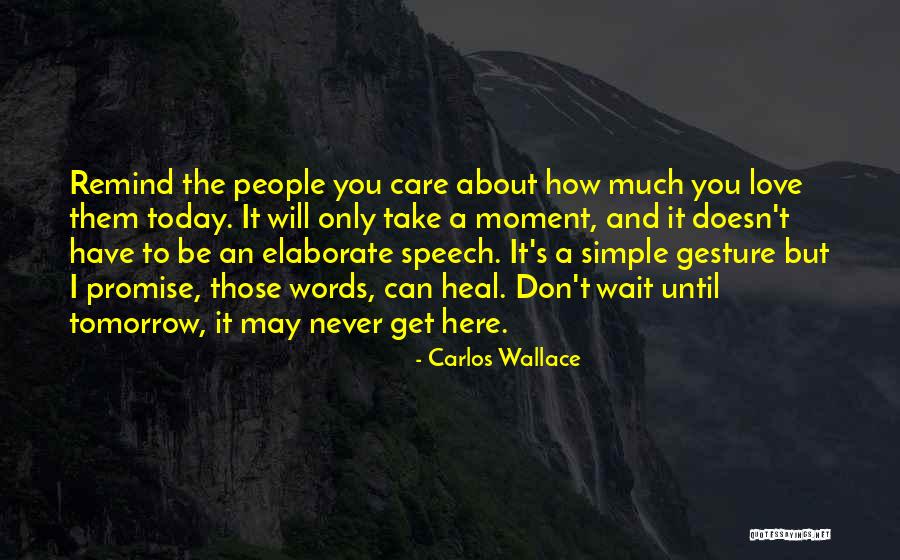 Simple Gesture Quotes By Carlos Wallace Simple Gesture Quotes By Carlos Wallace