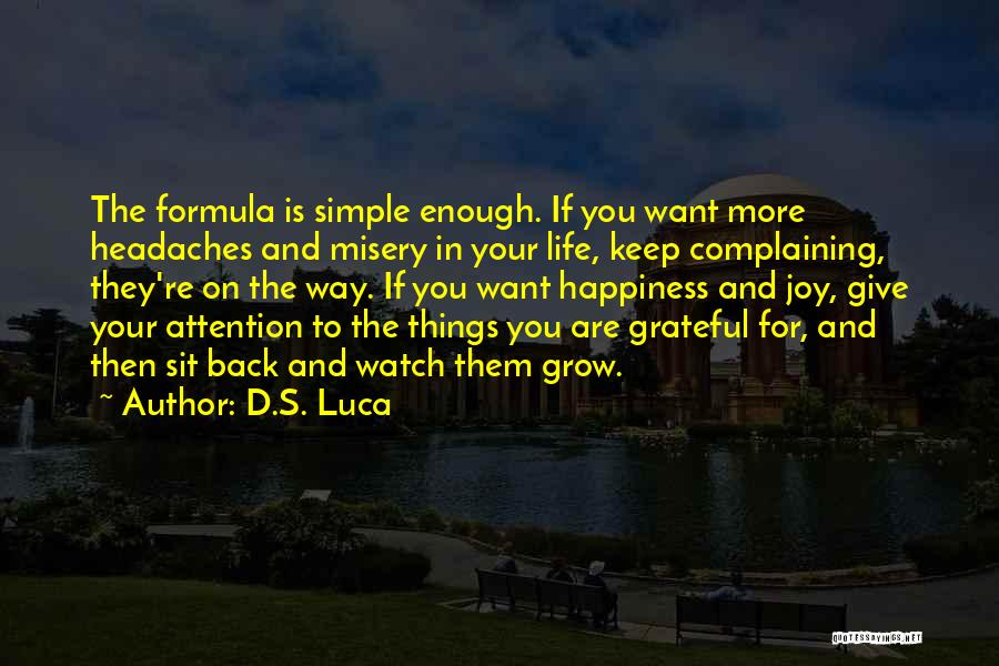 Simple Happiness Quotes By D.S. Luca