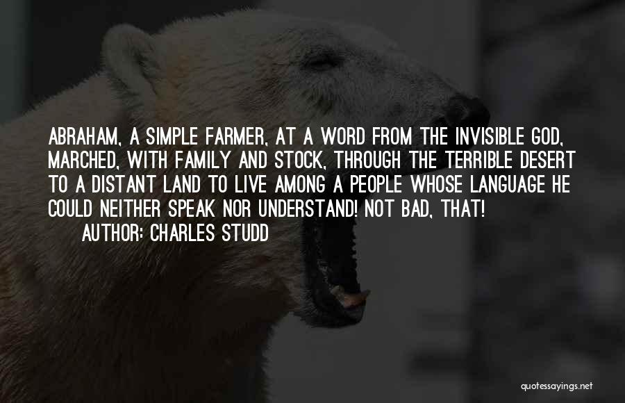 Simple Language Quotes By Charles Studd