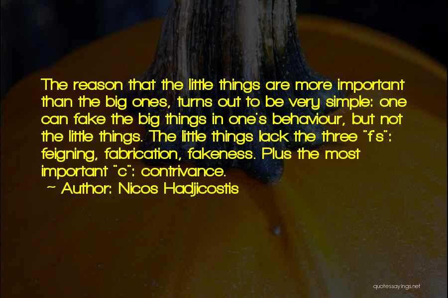 Simple Little Things Quotes By Nicos Hadjicostis