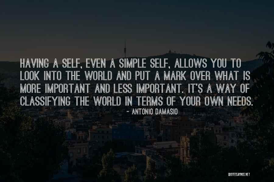 Simple Self Quotes By Antonio Damasio