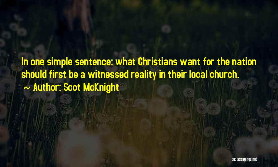 Simple Sentence Quotes By Scot McKnight