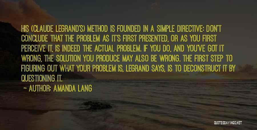 Simple Solution Quotes By Amanda Lang