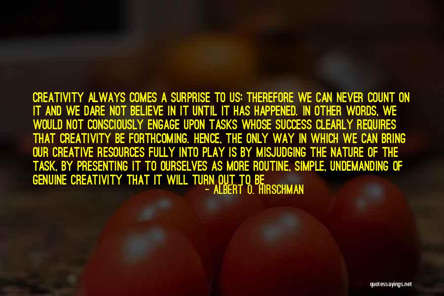 Simple Surprise Quotes By Albert O. Hirschman Simple Surprise Quotes By Albert O. Hirschman