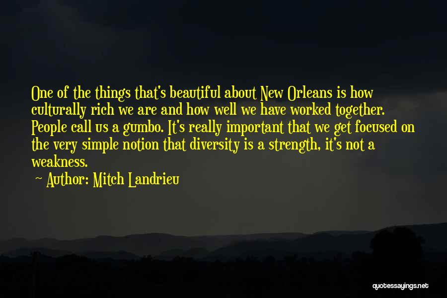 Simple Things Are Beautiful Quotes By Mitch Landrieu