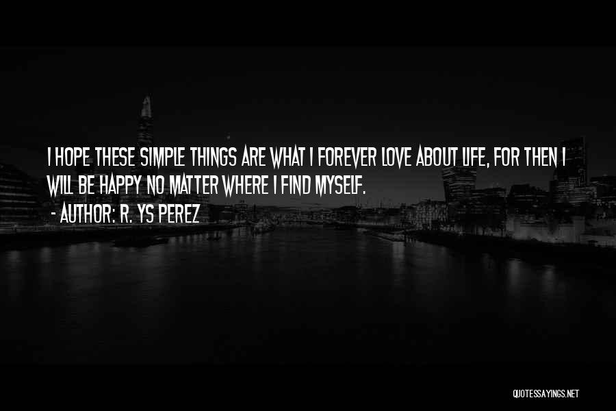 Simple Things Matter Quotes By R. YS Perez