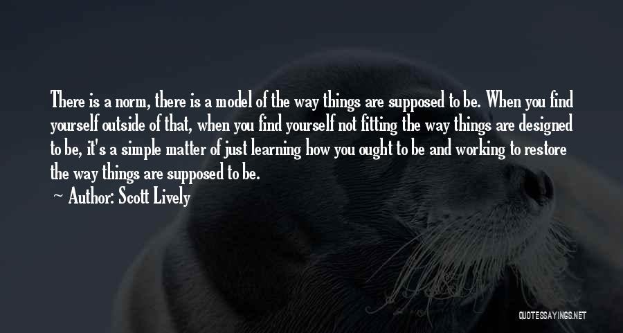 Simple Things That Matter Quotes By Scott Lively