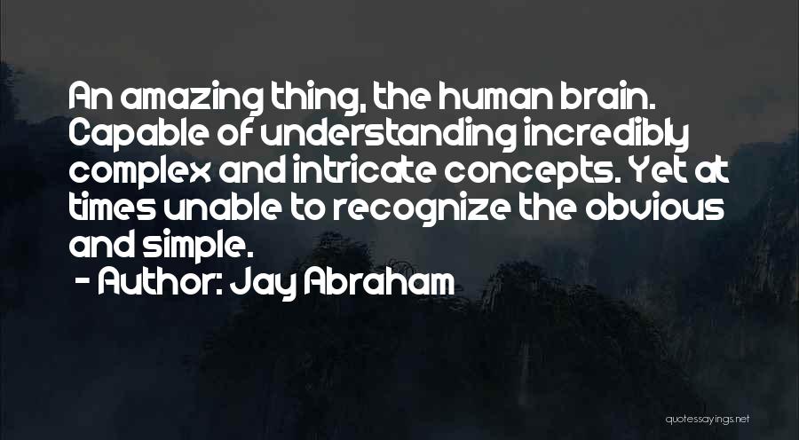 Simple Yet Complex Quotes By Jay Abraham