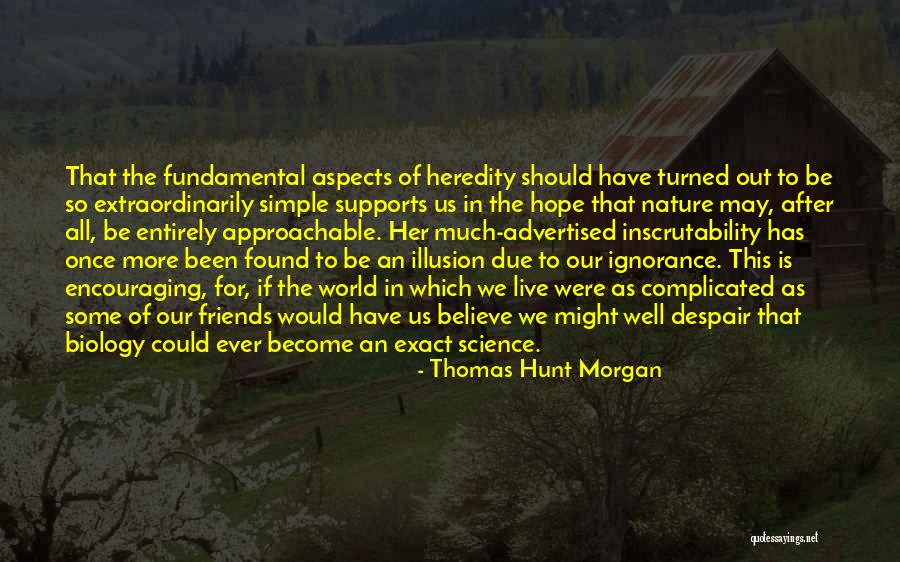 Simple Yet Complicated Quotes By Thomas Hunt Morgan Simple Yet Complicated Quotes By Thomas Hunt Morgan