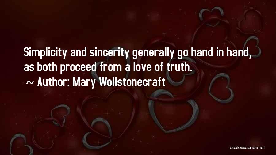 Simplicity And Love Quotes By Mary Wollstonecraft