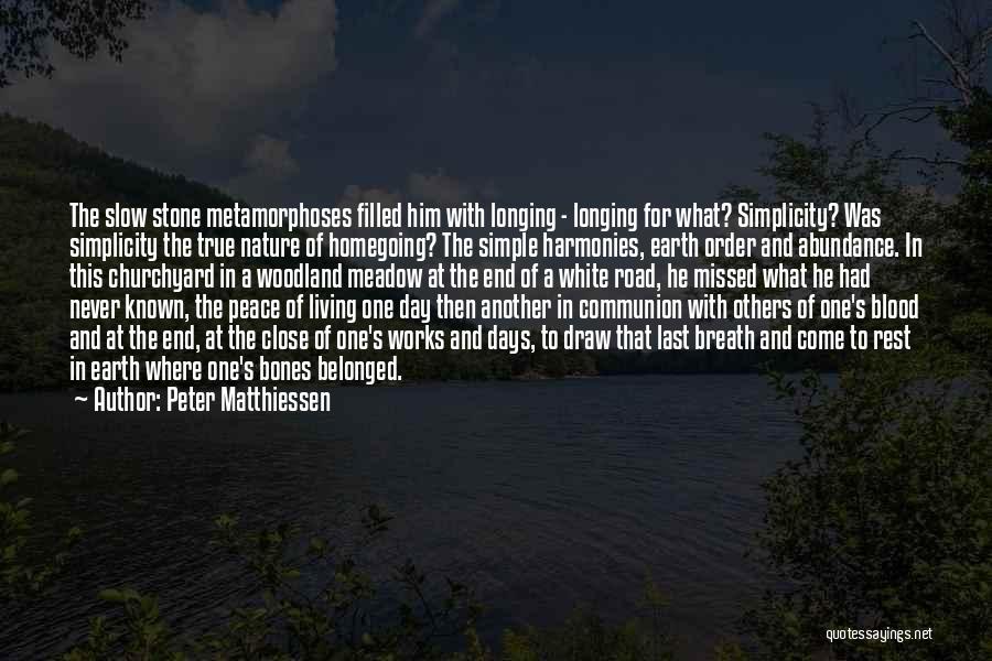Simplicity In Nature Quotes By Peter Matthiessen