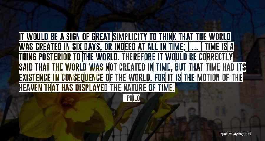 Simplicity Of Nature Quotes By Philo Simplicity Of Nature Quotes By Philo