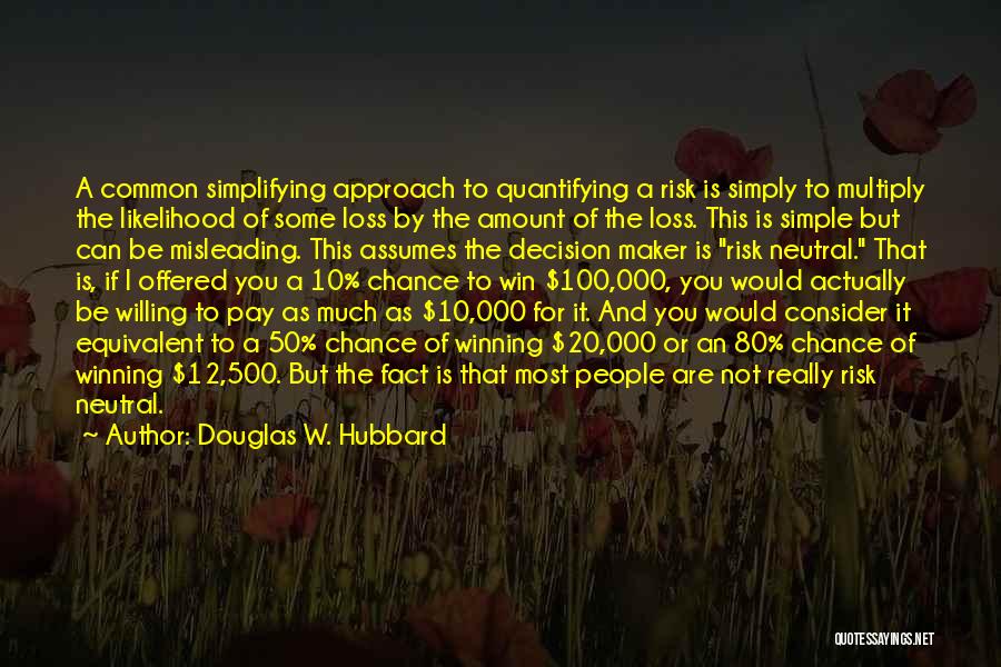Simplifying Quotes By Douglas W. Hubbard